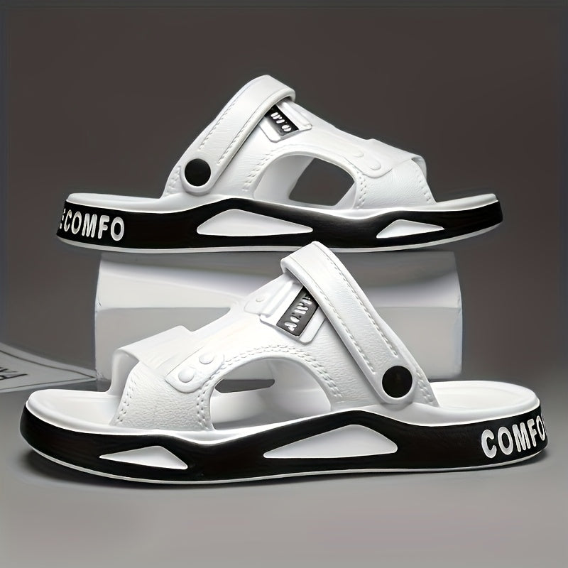 Men's Summer EVA Slip-On Beach Sandals, Non-Slip & Quick Dry