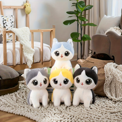 Նոր խելոք մուլտֆիլմային փափուկ խաղալիք փոքրիկ կատվի տեսքով, հասանելի է մոխրագույն և սև ոճերով, կատարյալ է որպես տոնական նվեր, նվեր, Սուրբ Ծննդյան անակնկալ, Շնորհակալության օրվա նվեր, ընկերոջ նվեր, տոնական նվեր, օրվա նվեր, զույգի նվեր, Սուրբ Վալենտինի օր: