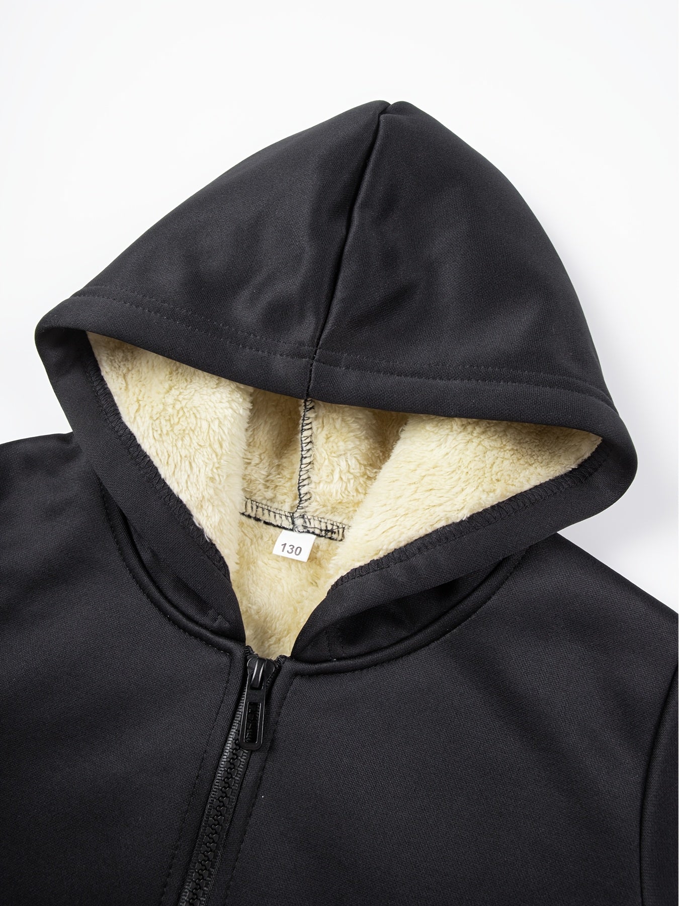 2 հատ տղաների համար նախատեսված բրդյա աստառով գլխարկով սվիտեր + առօրյա տաբատների հավաքածու, միագույն երկարաթև, կայծակաճարմանդով վերնաշապիկ՝ միջին ձգվողության տաք գործվածքից, աշուն/ձմեռ սեզոնի համար, իդեալական է