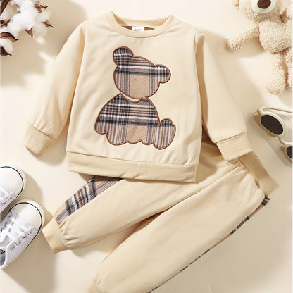 Toddler Baby Boy Clothes Outdoor Set Long Sleeve Sweatshirt Top Casual Pants Fall Winter Outfit Sweatsuit