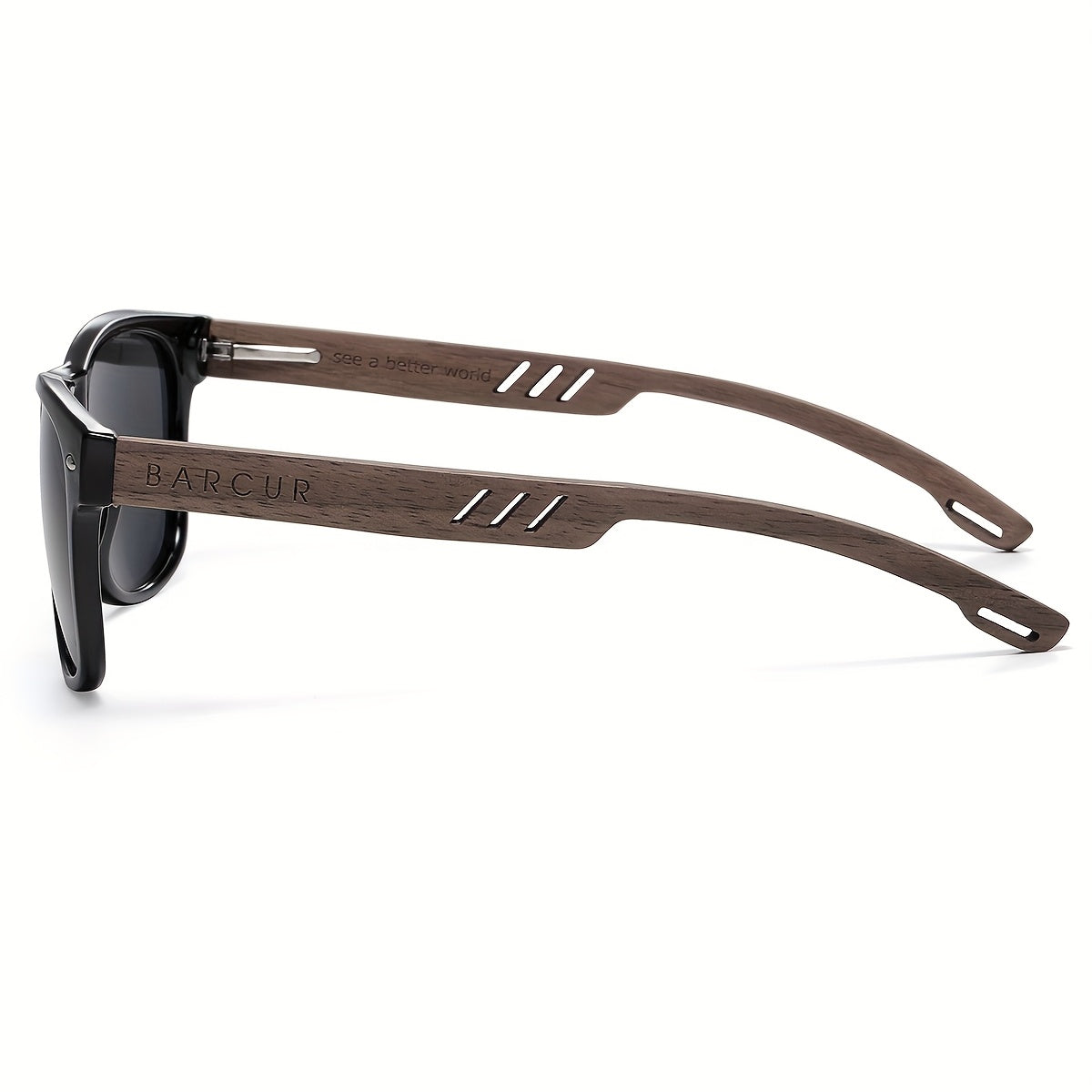 Men's Casual Polarized Black Walnut Sunglasses with UV Protection