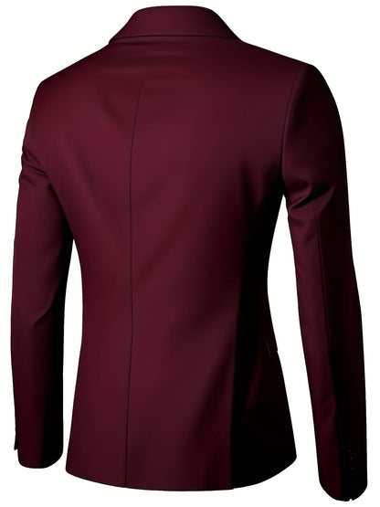 Men's 3-Piece Formal Suit Set with Jacket, Vest & Pants