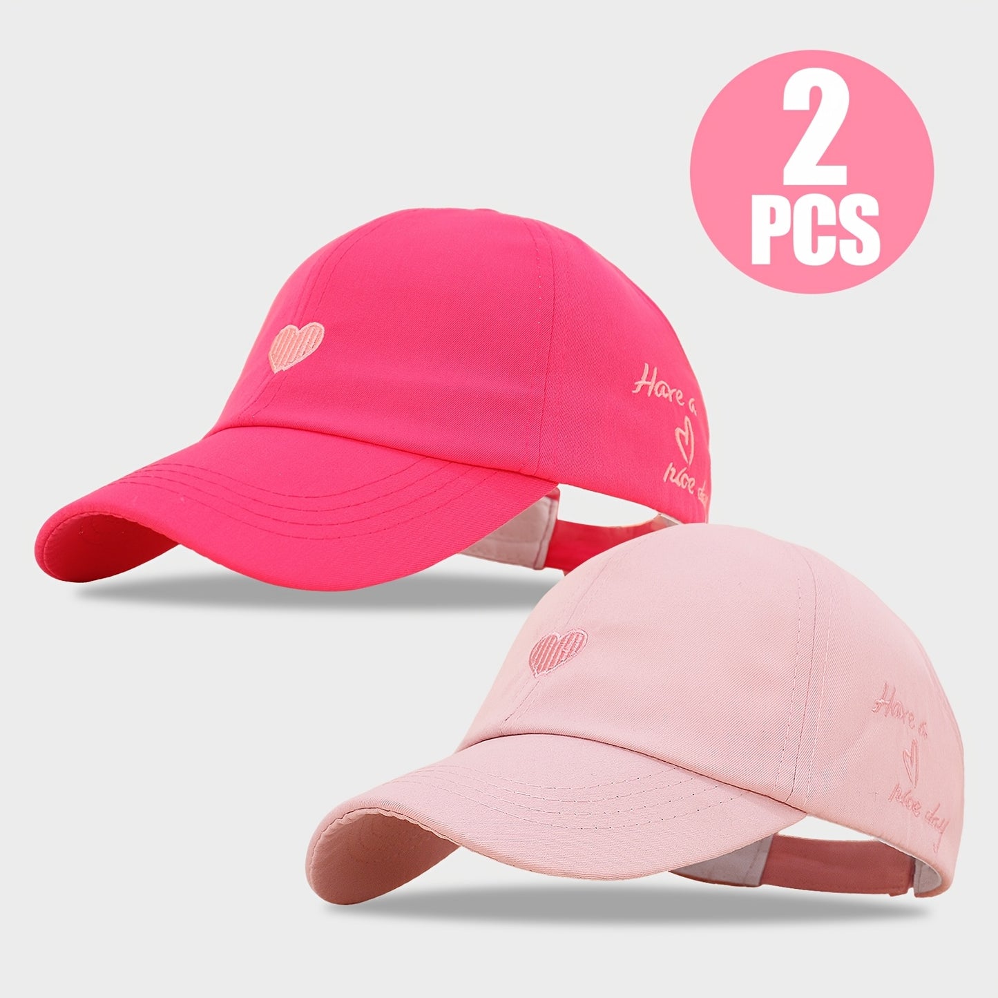 Breathable Ponytail Baseball Caps for Kids - Spring/Summer