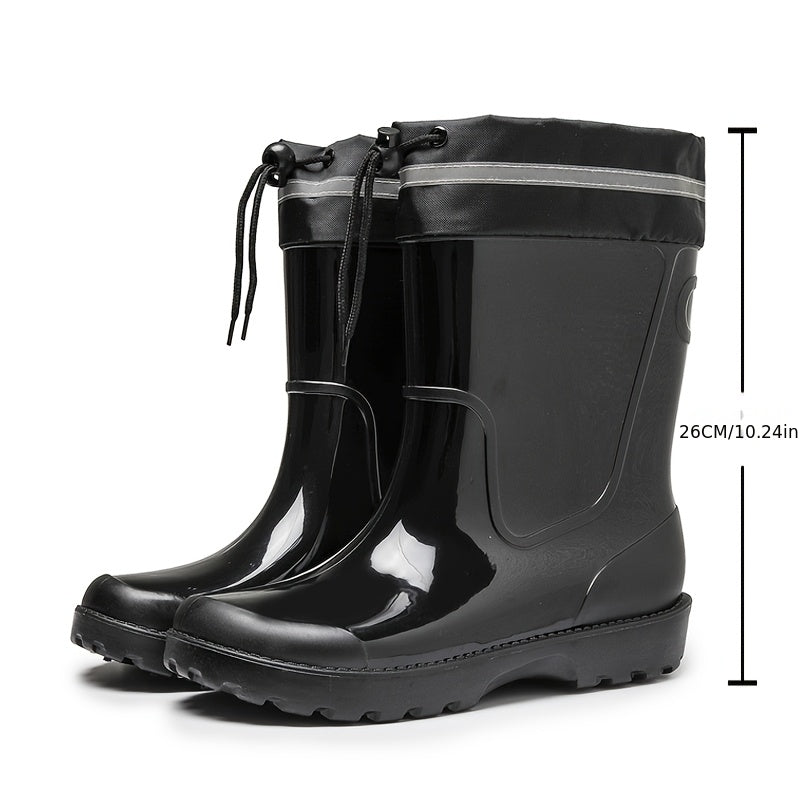 Men's Waterproof Non-Slip PVC Rain Boots for Outdoor Use
