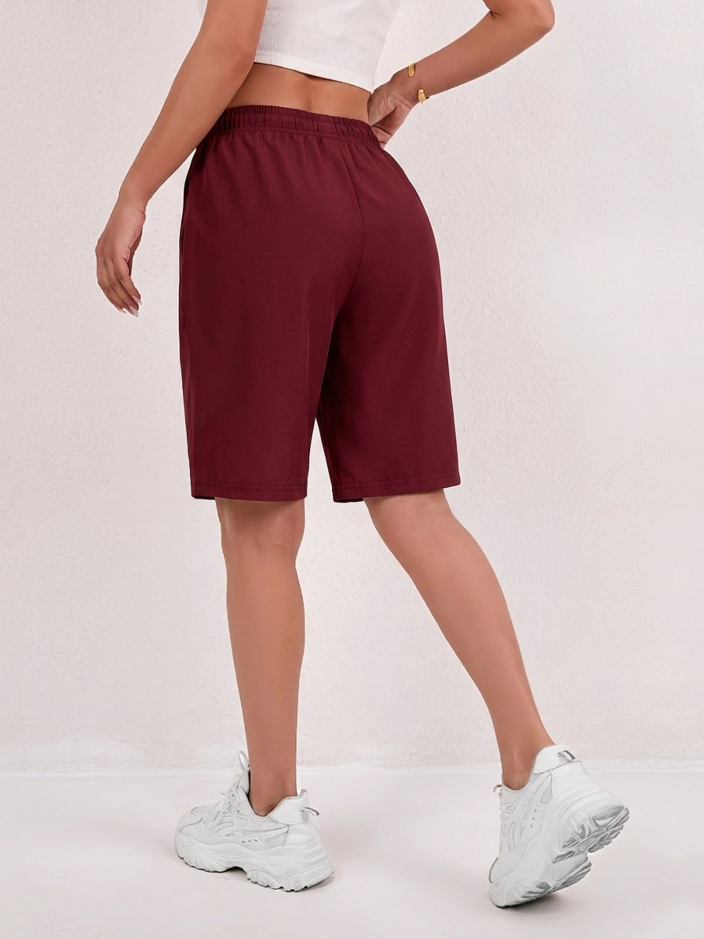 Women’s Lightweight Summer Bermuda Shorts with Drawstring Waist