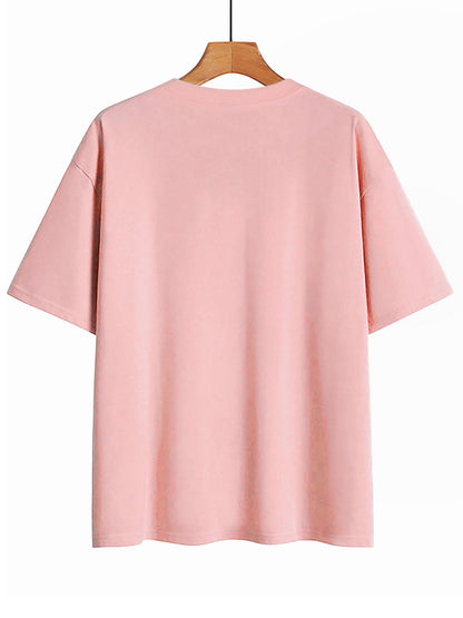 Women's Casual Cotton Graphic Print T-Shirt for Spring & Summer