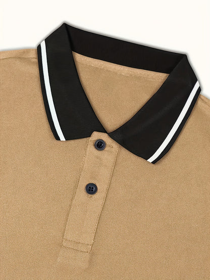 A Breathable And Fitted Golf Shirt, Men'S Casual V-Neck Short-Sleeve T-Shirt, Summer Men'S Apparel - ayq