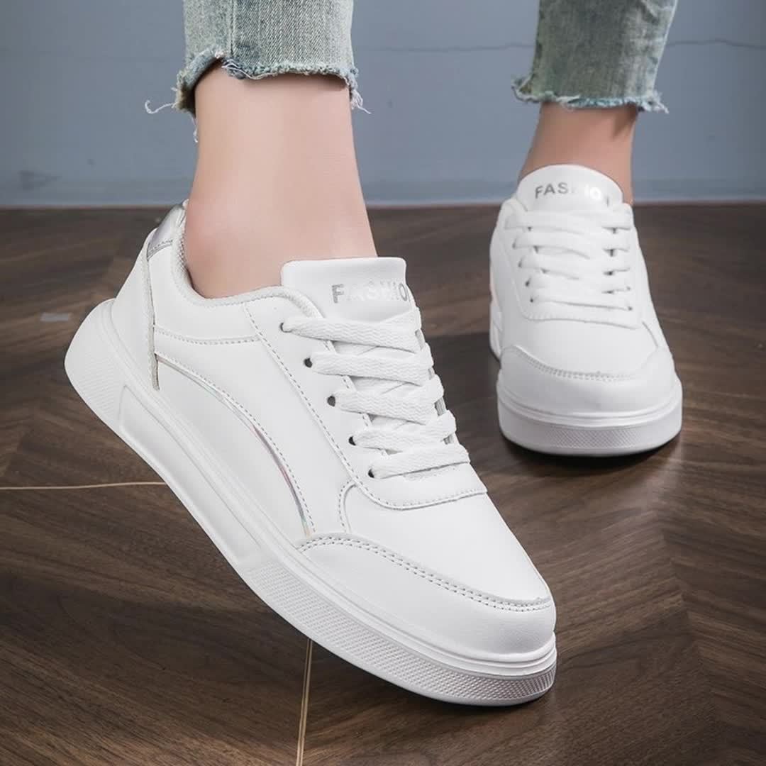 Low-Top Women'S Sneakers, New 2025 Autumn And Winter Breathable Hot-Selling White Shoes, Casual Flat Shoes for Spring And Autumn, All-Season White Women'S Skate Shoes, Perfect Gift for Friends And Family.