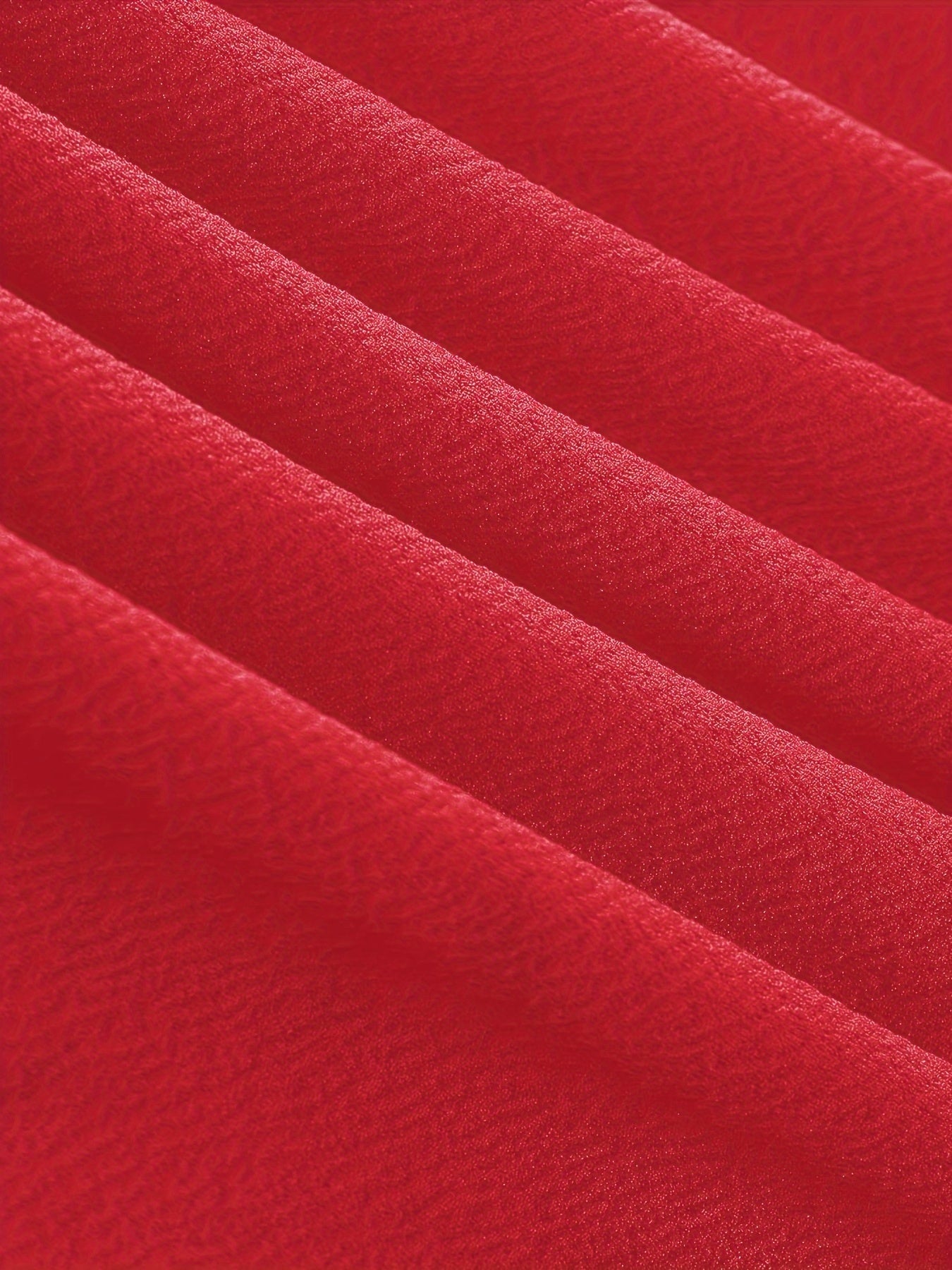 Women's Elegant Red & White Trim A-Line Dress - Sleeve Round Neck Flared Skirt, Machine Washable Autumn Casual & Holiday Party Wear, Nontransparent Fabric