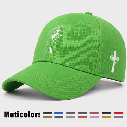 Unisex Christian Baseball Cap with Adjustable Cross Design