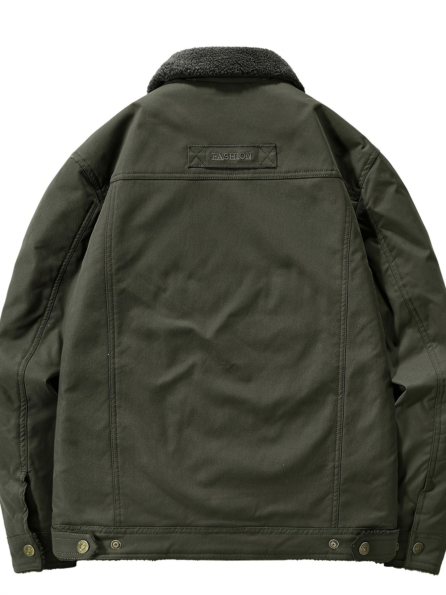 Տղամարդկանց բարձրակարգ, նորաձև, առօրյա, բազմակողմանի, բրդյա ծածկույթով, հաստ, քամուց պաշտպանող, տաք, գլխարկով ձմեռային բաճկոն