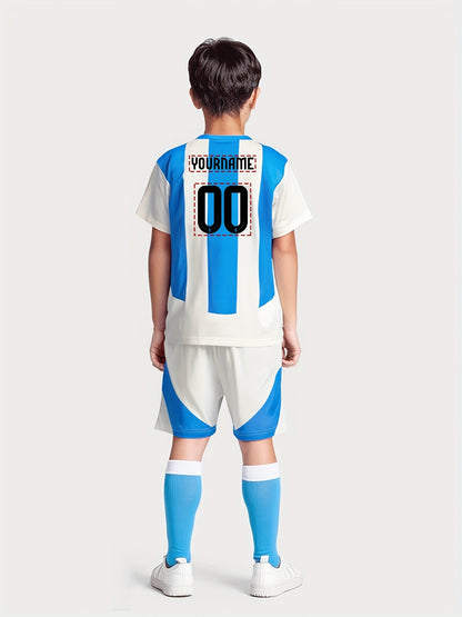 Teen Boys Quick-Dry Soccer Jersey & Shorts Set - Lightweight Sportwear