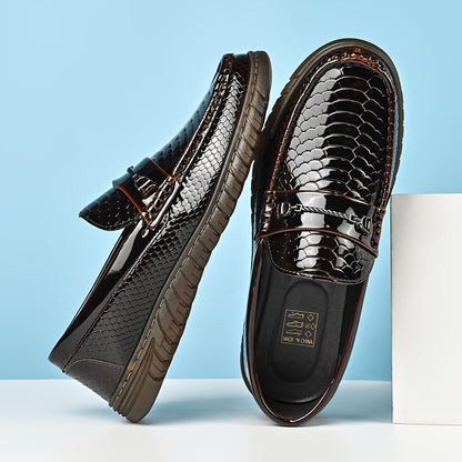 Men's Business Casual Loafers with Slip-Resistant Rubber Sole
