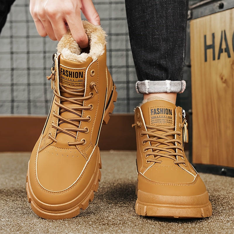 Տղամարդկանց նորաձև բրդյա ծածկույթով ձմեռային կոշիկներ