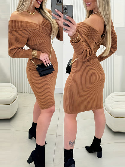 Elegant Off-the-Shoulder Cross Dress