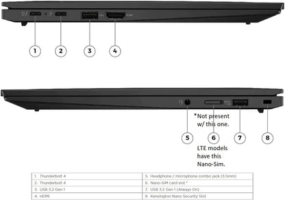 Lenovo Gen 11 Thinkpad X1 Carbon Laptop with Intel Core I7-1365U Vpro Processor, 14" WUXGA 100% Srgb Anti-Glare Touchscreen, 32GB LPDDR5 RAM, 1TB Gen4 Performance SSD, Thunderbolt, and Windows 11 Pro