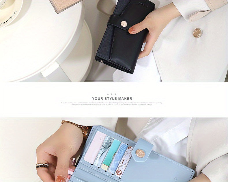 Women's Wallet 2024 New Niche Design High-End Large Capacity Long Card Holder Dual Function