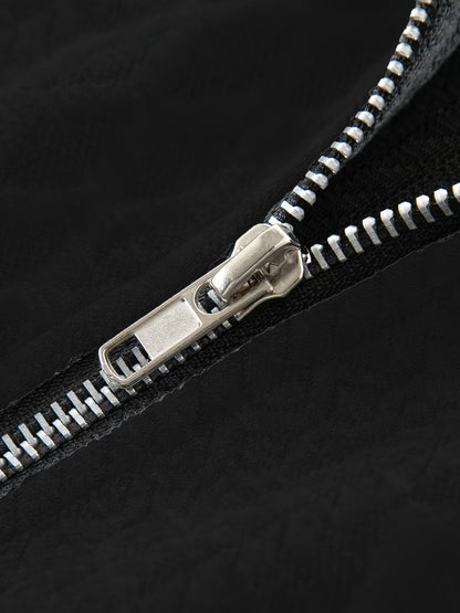 Men's Beige & Orange Contrast Full-Zip Jacket - Winter Warmth Loose-Fit Tailored Coat with Stand Collar, Zippered Pockets & Full-Zip Closure, Machine Washable Casual Outerwear for Men (Beige/Orange) - Ideal for Fall and Winte