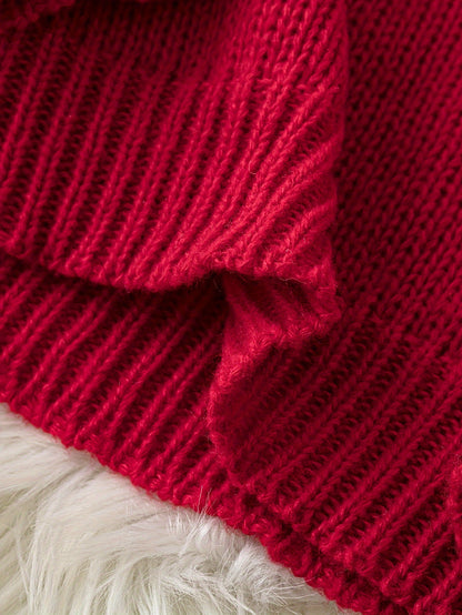 Women's Knit Sweater, Casual Round Neck, Polyester, Floral Cable Pattern, Autumn/Winter Fashion, Pullover Style, No Detail, Knitted Fabric