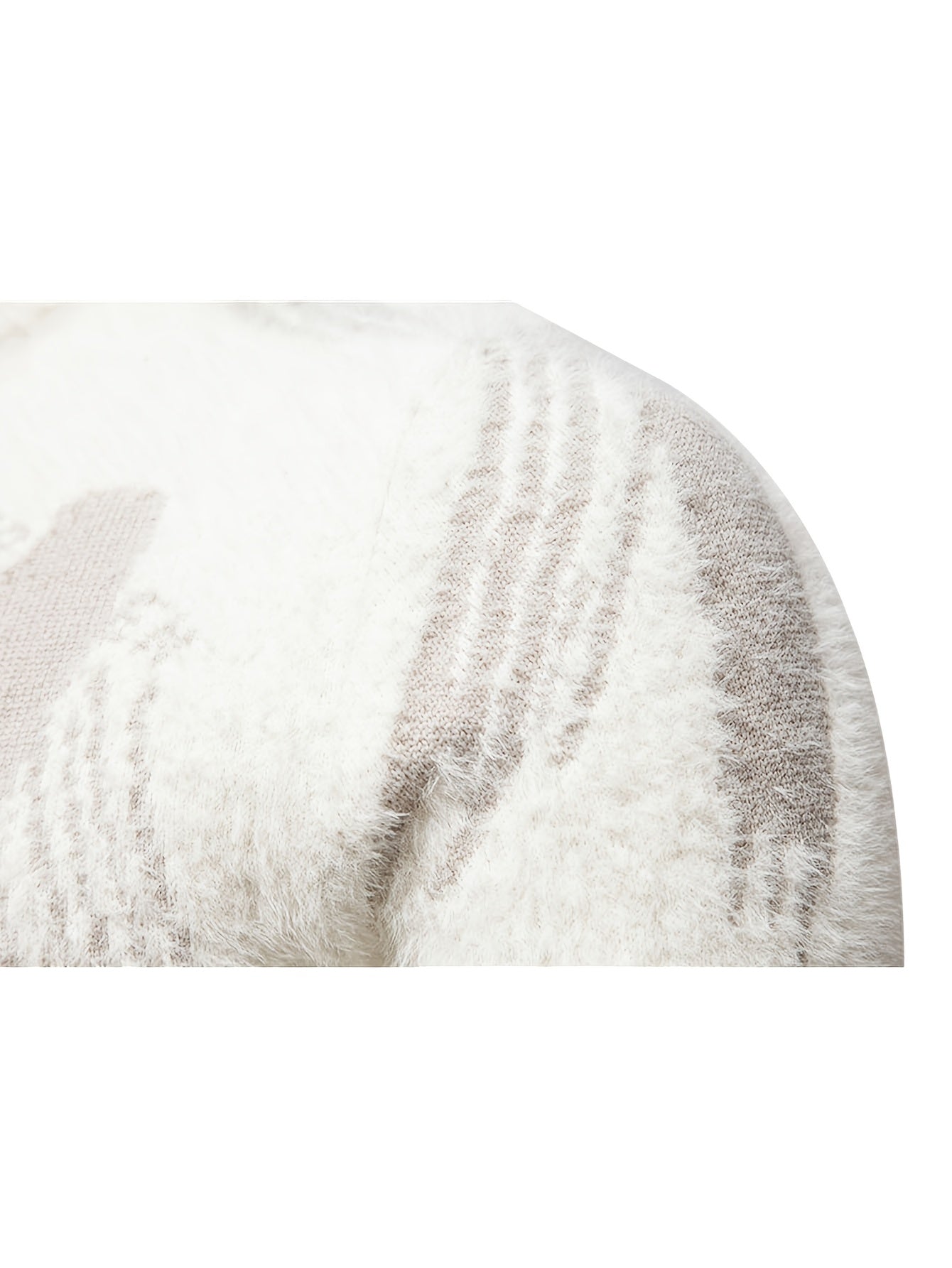 Տղամարդու առօրյա սվիտեր | Կրկնակի դեկոլտեով, միջին երկարության, այբուբենային ժակարդի նախշերով, իդեալական է աշուն/ձմեռ համար