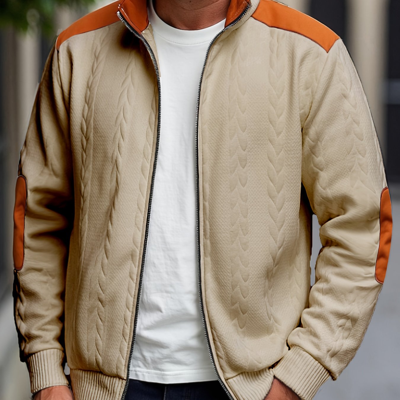 Men'S Light Blue Quilted Zip-Up Jacket - Casual Fall/Winter Outerwear with Stand Collar, Long Sleeves, and Front Pockets, Perfect for Casual Attire, Autumn Winter Apparel | Quilted Texture Jacket | Zippered Jacket