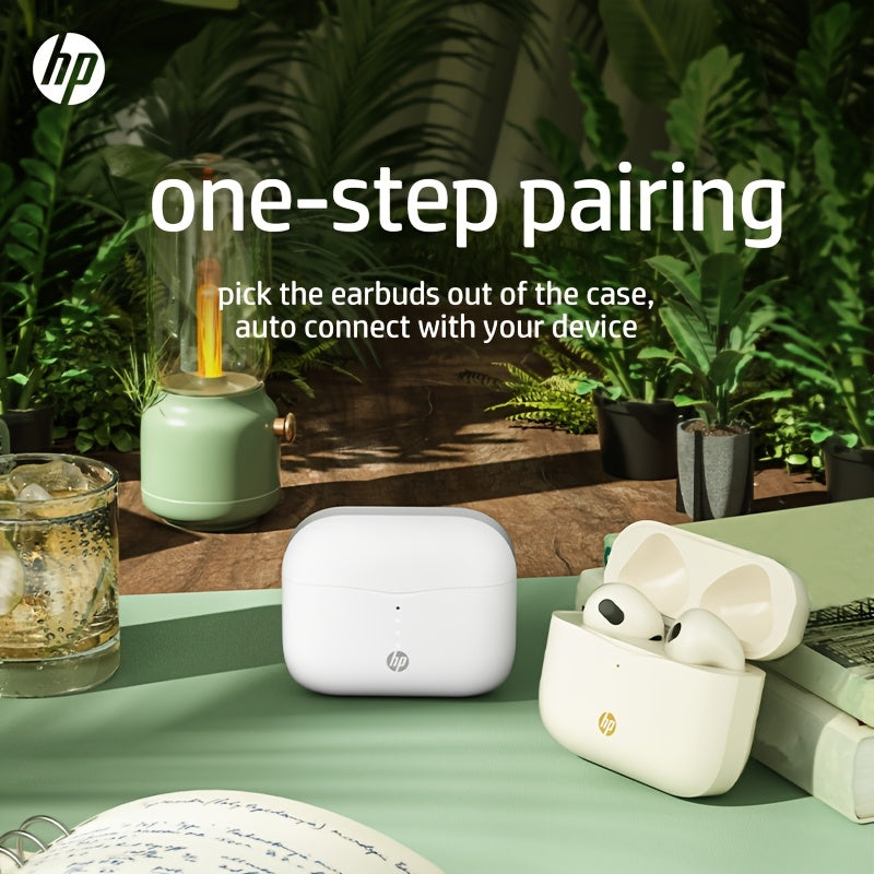 HP Wireless EarBuds, Over 30 Hours Battery Life, Touch Control, Rechargeable Lithium Battery, Compatible with Apple & Android, Built-in Microphone, Type-C Port Charging