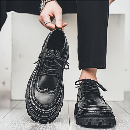 Men's Business Casual Height-Increasing Lace-Up Formal Shoes