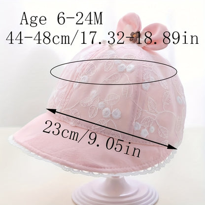 Baby Fisherman Bucket Hat for Girls, Breathable Spring-Summer