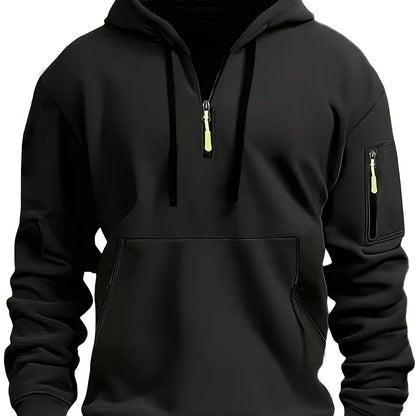 Men's Casual Hoodie with Zipper, Soft And Breathable Polyester Fabric, Machine Washable, Autumn/Winter Fashion