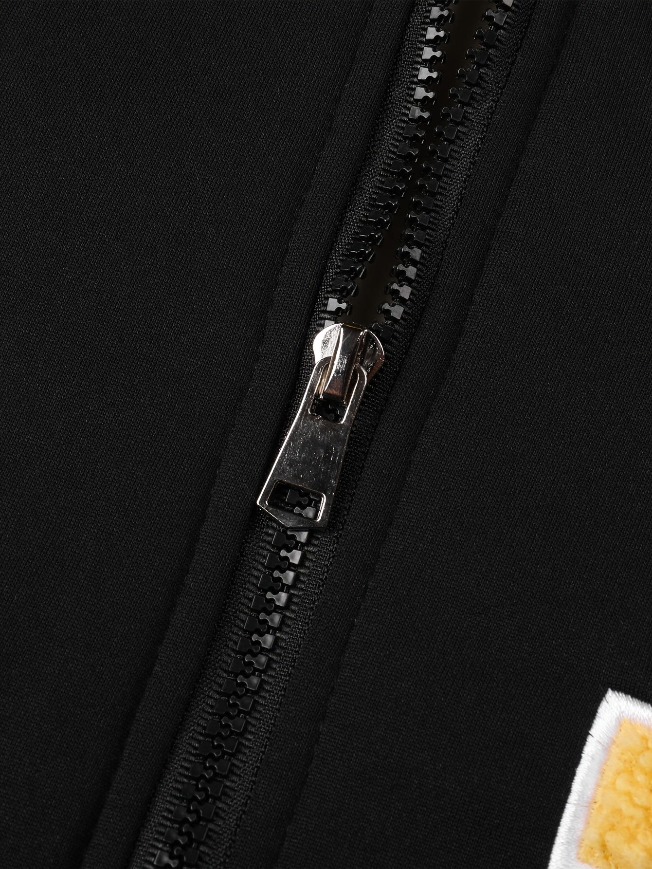 Men'S Cozy Fleece-Lined Hooded Jacket with "LA" Lettering - & Yellow Color Block, Zip-Up Casual Outerwear, Long Sleeves, Pockets, Perfect for Fall & Winter, Casual Winter Wear | Hooded Jacket | Zippered Jacket