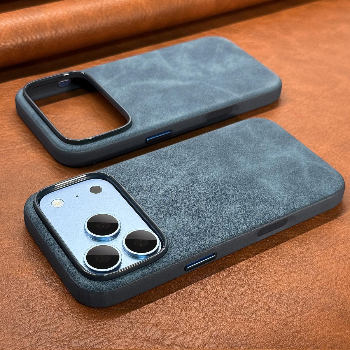Luxury Retro Faux Sheepskin Leather Phone Case for iPhone 13-18 Pro Ma