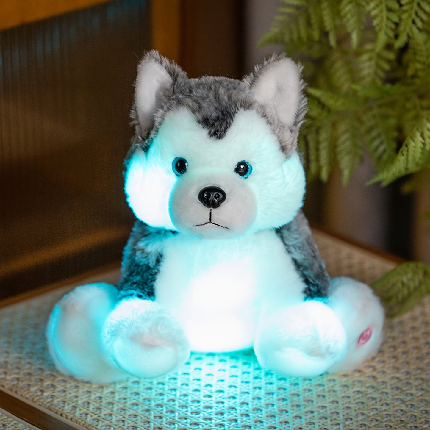 Luminous Husky Plush Toy – A Cheerful Light-Up Stuffed Animal, Perfect for Halloween And Christmas, Ideal Gift for All Ages