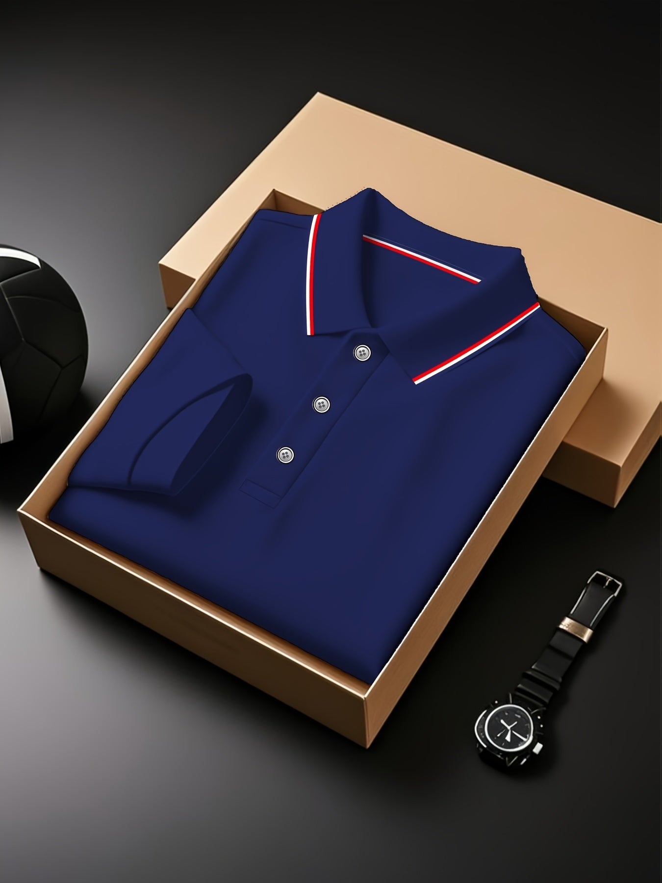 3pcs Men's Fashion Business Short-Sleeve Shirts, Collar Design, Simple and Elegant, Enhances Silhouette and Leg Length, Lightweight and Comfortable Knitted Polyester Fabric, Breathable and Skin-Friendly, Packaged in Bags (No - ayq