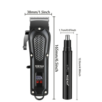 Men'S Professional Electric Digital Hair Clipper | Cordless USB Interface, ABS Plastic Body, Rechargeable Battery, Includes Limit Comb, Ideal for Father'S Day and Holiday Gifts