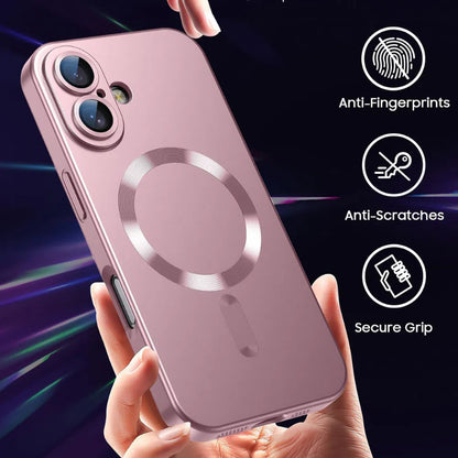 Luxury Metallic Paint Soft TPU Case for iPhone 16 16 Pro 16 Plus 16 Pro Max Cover with Magnetic for Magsafe Shockproof