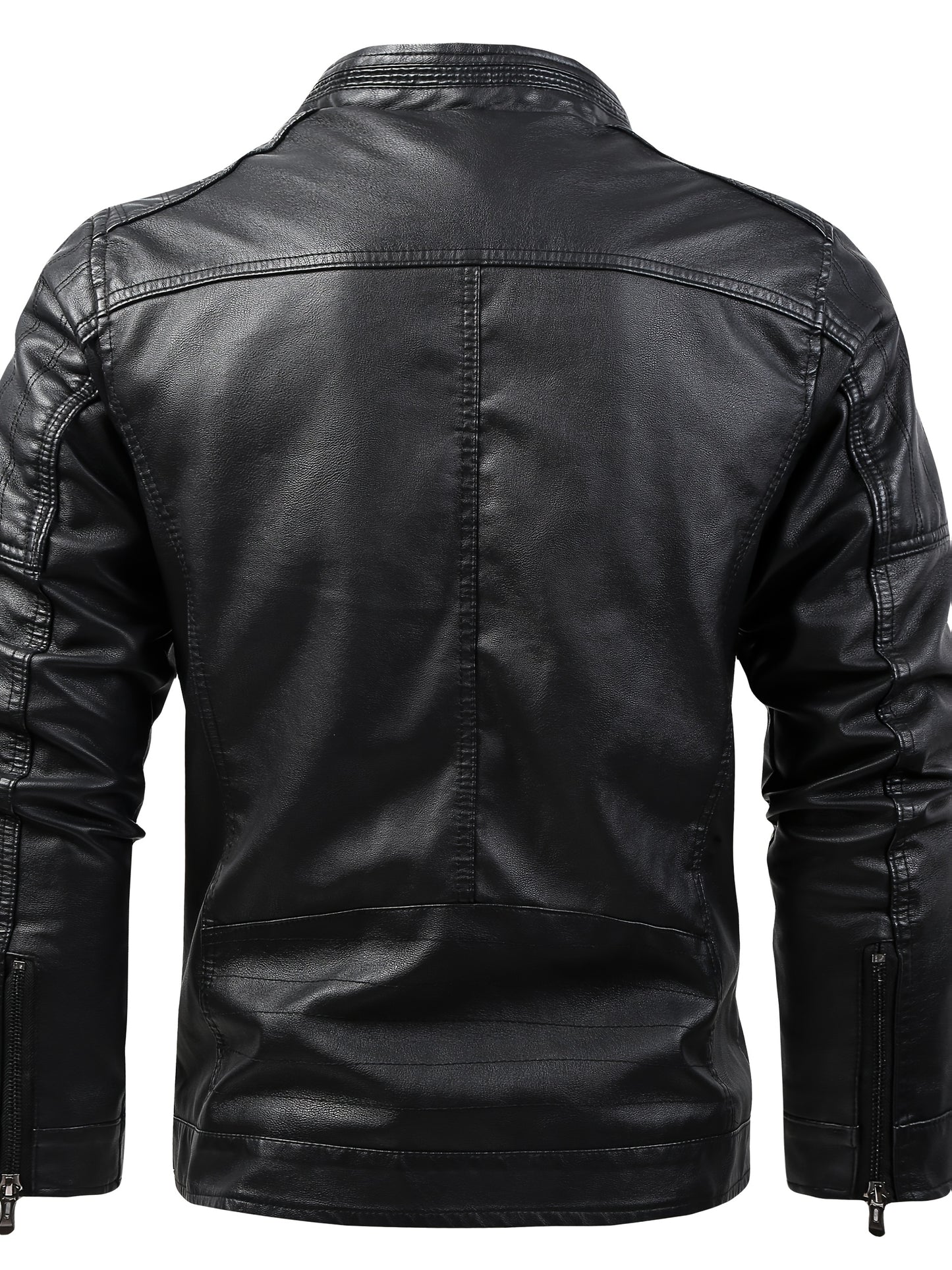 Men's Casual Workwear Zipper Jacket with Stand Collar