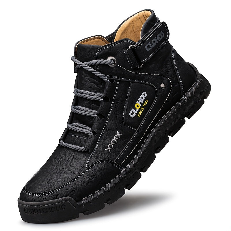 Men's Casual Lace-Up Chukka Boots with Rubber Sole