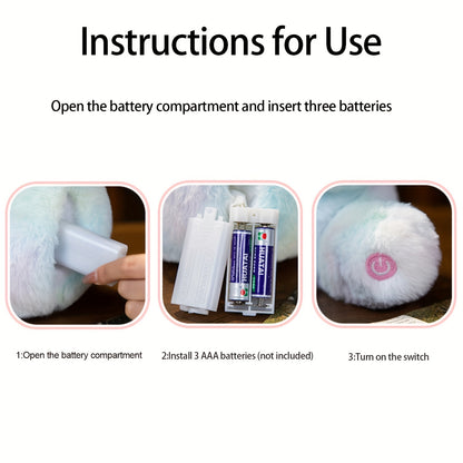 Light up Plush Bunny Rabbit Stuffed Animal Rabbit Plushie Toy Glow in The Dark Bedtime Companion Easter Bunny Gift for Kids, Best Gifts for Easter Day