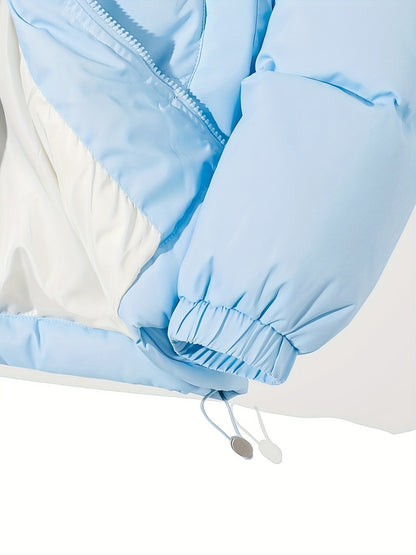 Տղամարդու գունային բլոկներով կարված բաճկոն - հարմարավետ բրդյա ծածկույթով ձմեռային բաճկոն՝ կանգնած օձիքով, կայծակաճարմանդով և բազմաթիվ գրպաններով՝ ամենօրյա հագուստի համար, ձմեռային բաճկոն, հաստ