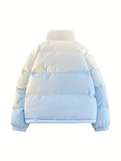 Տղամարդու գունային բլոկներով կարված բաճկոն - հարմարավետ բրդյա ծածկույթով ձմեռային բաճկոն՝ կանգնած օձիքով, կայծակաճարմանդով և բազմաթիվ գրպաններով՝ ամենօրյա հագուստի համար, ձմեռային բաճկոն, հաստ