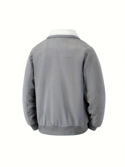 Men'S Heavyweight Winter Jacket - Thermal Insulated Coat with Zipper Closure, Long Sleeve Cold Weather Outerwear, Front Pockets - Olive Green - Formal & Casual Outerwear, Thick