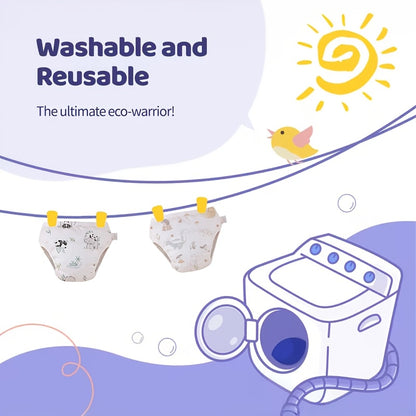 2pcs Kids Potty Training Pants with Leak-Proof Cotton, Unisex