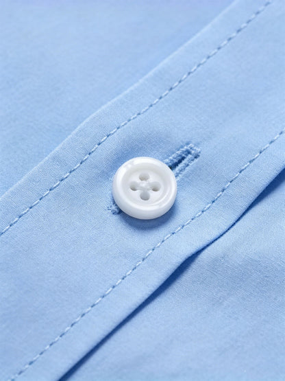 Men's Casual Minimalist Logo Print Shirt for Spring and Fall