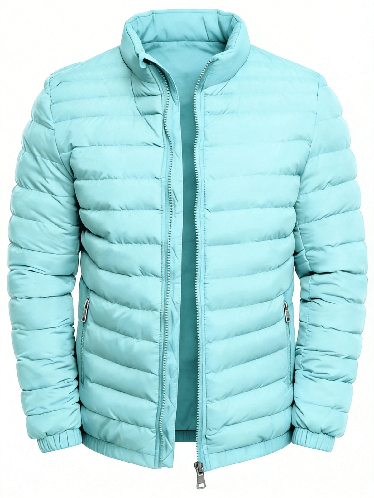 Men's Lightweight Windproof Casual Jacket with Stand Collar