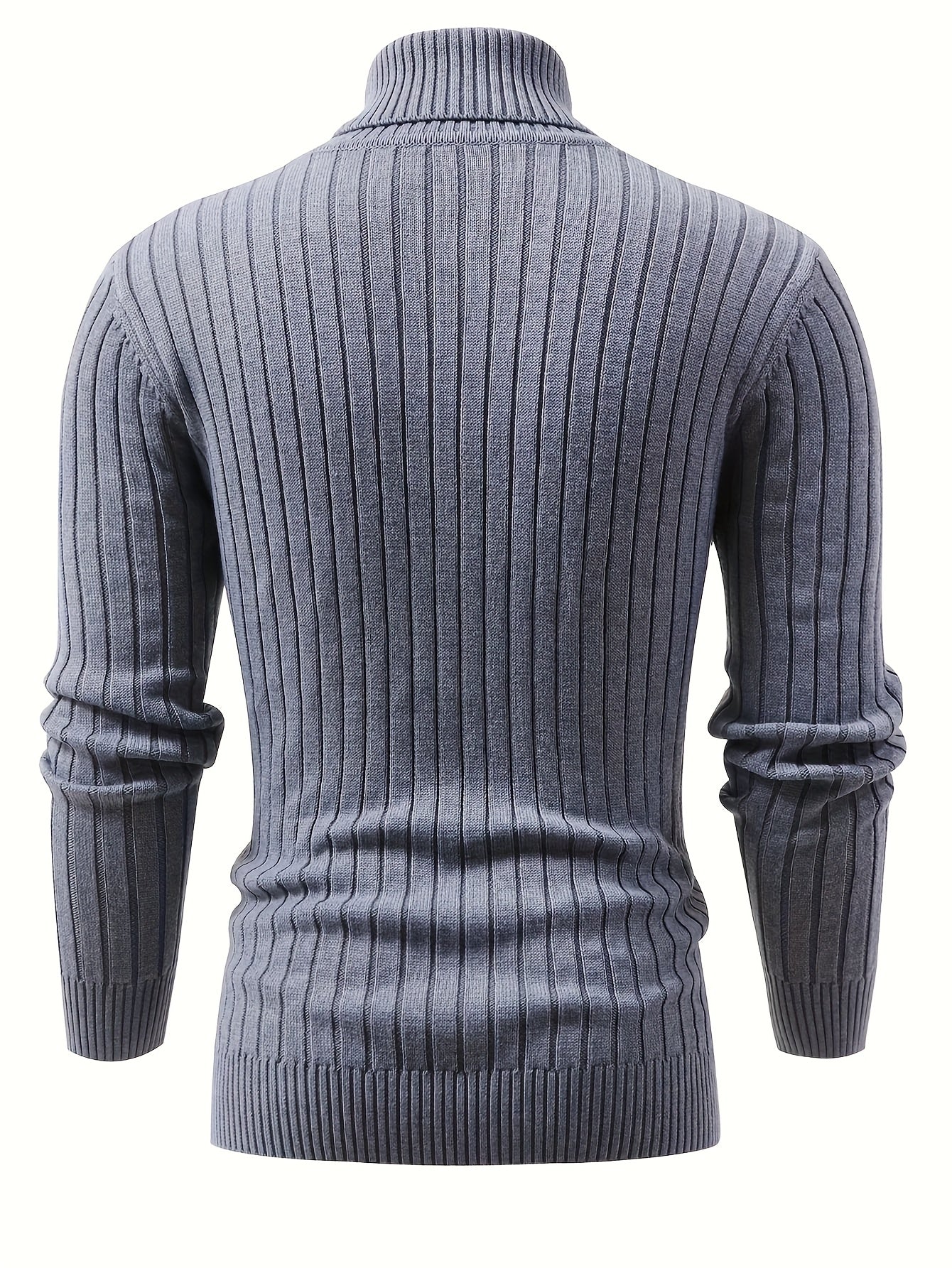 Տղամարդկանց նոր, գունավոր, բարձր օձիքով, երկար թևքերով, ռետրո, քոլեջային ոճի տրիկոտաժե հիմք՝ աշնանային և ձմեռային առօրյա կյանքի համար