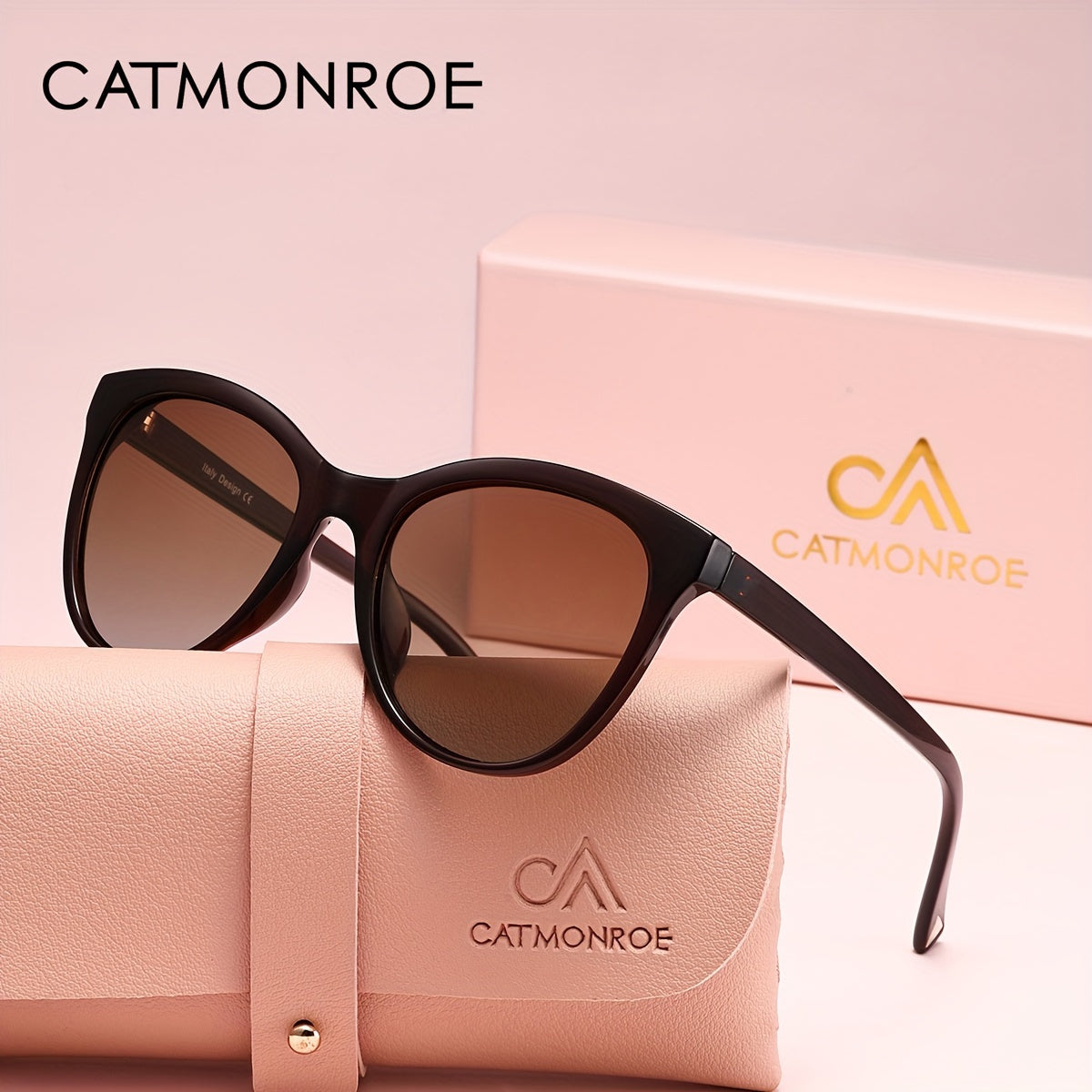 Cat Eye Sunglasses for Women, Ultra-Light Polycarbonate Frame