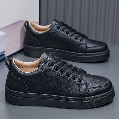 Men's Retro Casual Low-Top Sneakers with PU Upper