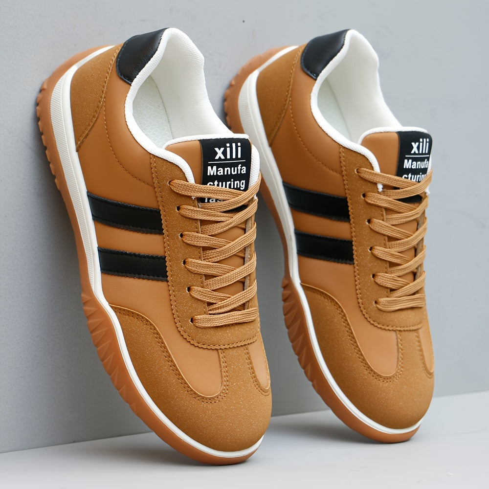 Men's Casual Comfortable Low Top Lace Up Sneakers, Non-slip Breathable Canvas Shoes For All Seasons
