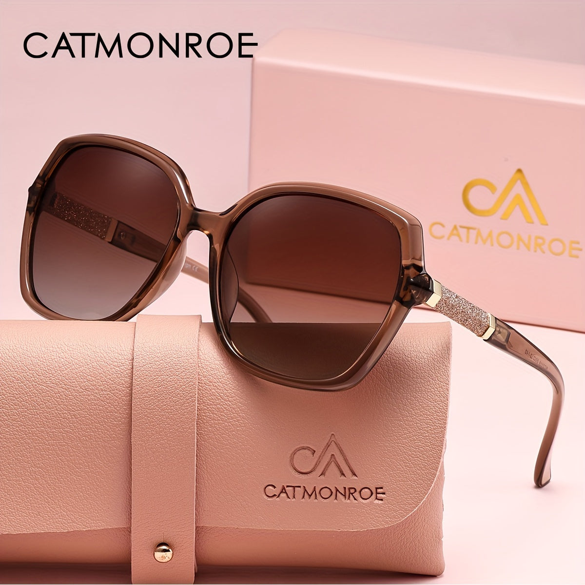 Women’s Polarized UV400 Square Sunglasses with Gradient Lens