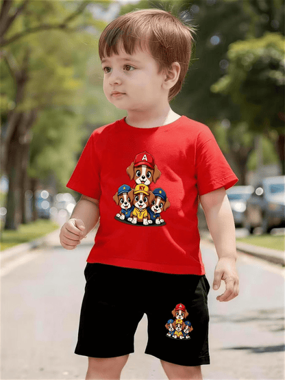 Baby Toddler Boys' Two-Piece Soft Knit Shorts Set - Summer Style